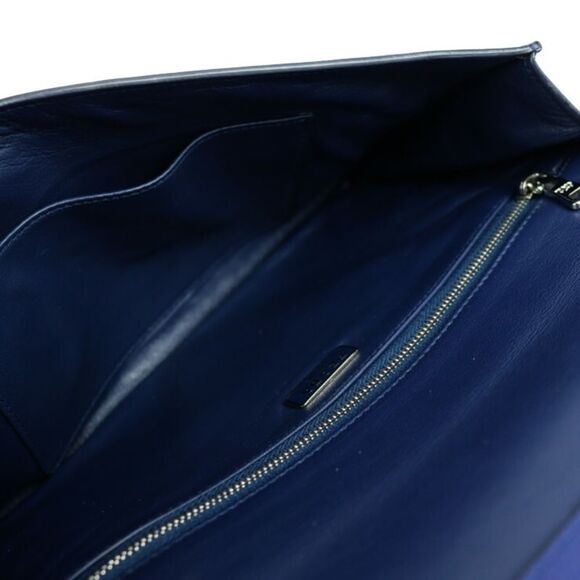 Prada Saffiano Blue Leather Clutch Bag (Pre-Owned) - Picture 5 of 9